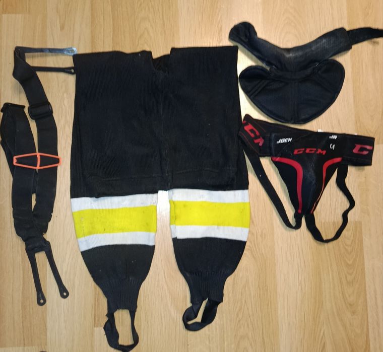 Гамаши хоккейные, ракушка, защита шеи, подтяжки для трусов