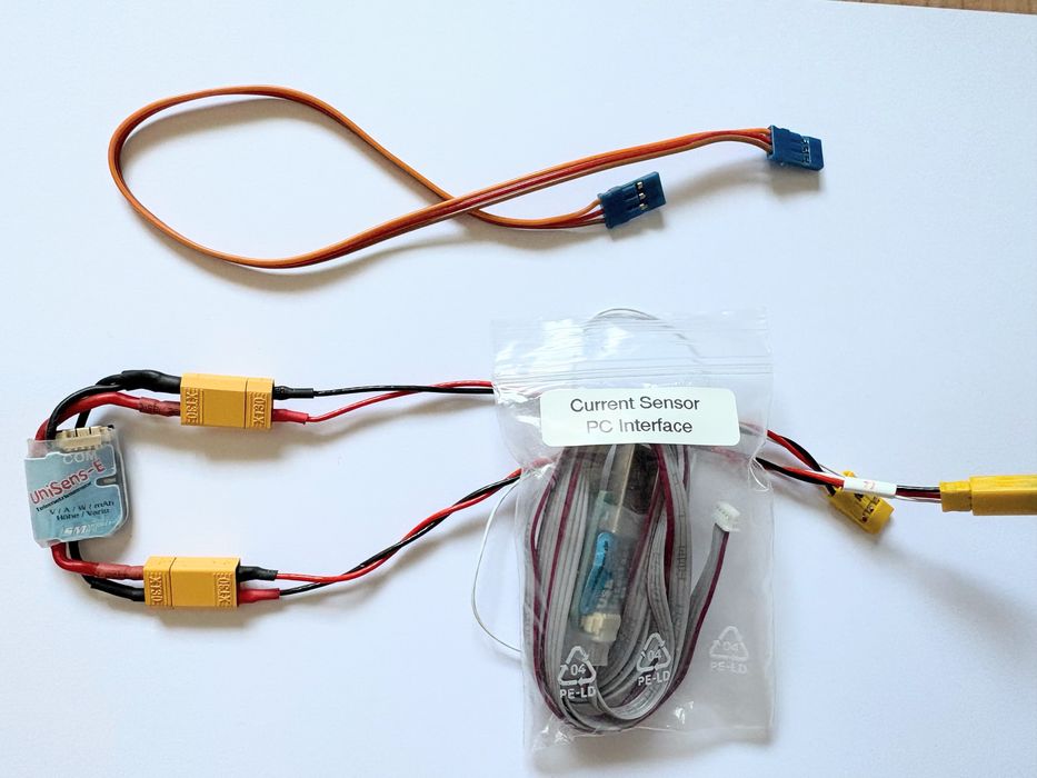 Lot senzori telemetrie și curent RC / FPV: SM-Modellbau UniSens-E + 4x Matek HCS-150A