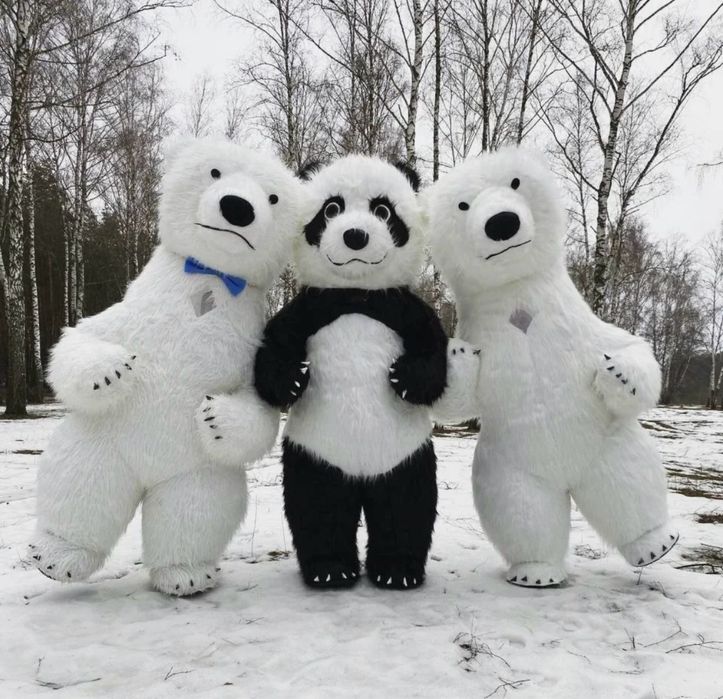 АНИМАТОРЫ надувная панда и мишка 2,6м Алматы