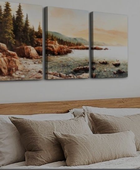 Tablouri peisaj padure - set de 3 bucati