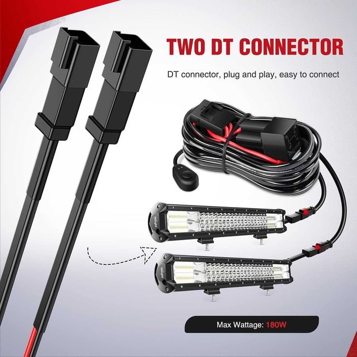 Instalatie electrica pentru proiectoare off-road cu doua iesiri