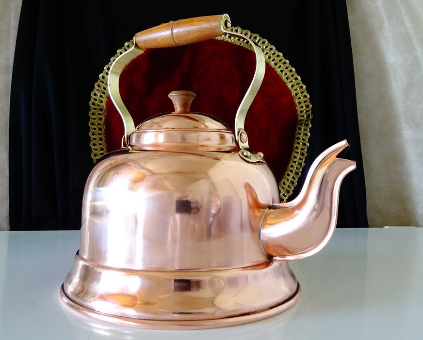 Медна чаша,медна кана,меден чайник,чиста червена мед.