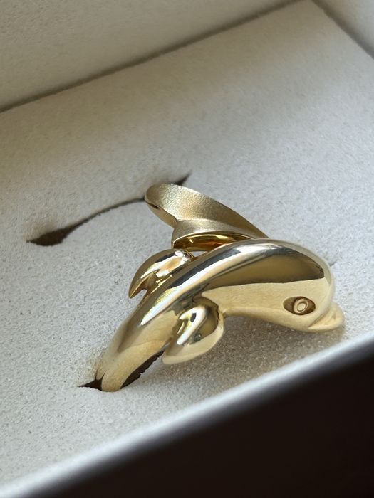 Inel deosebit din aur 585 (14k) – Design unic Delfin/Balenă, 5.68g, Păstrat impecabil