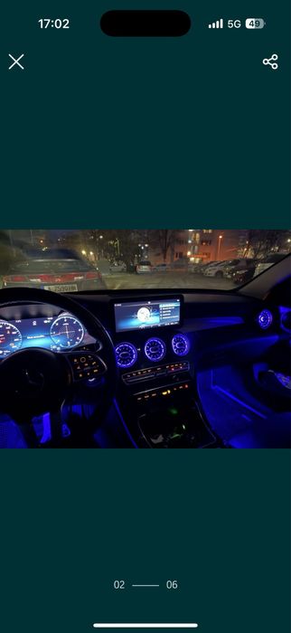 Въздуховоди светещи духалки 3 цвята С-w205/GLC-x253 амбиентно лед