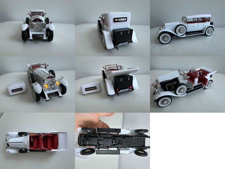 Machete auto retro Mercedes 500K, Mercedes 300 S, Cadillac Edorado, Rolls-Royce Phantom 1 1/24