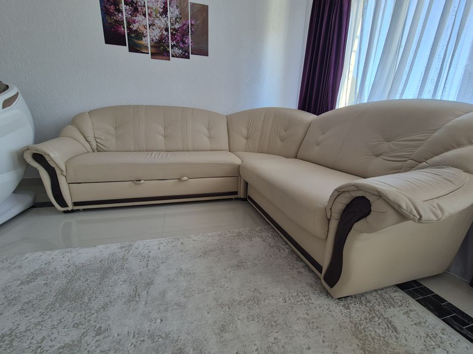 Canapea extensibila crem 230x270