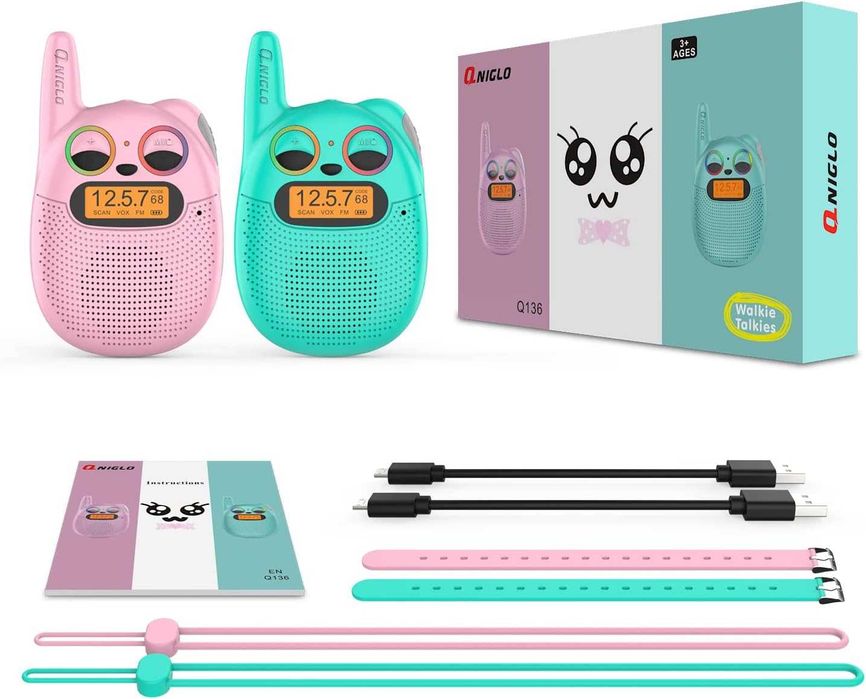Радиостанции за деца, 3 мили с обхват, 22 канала, двупосочно радио за момчета и момичета