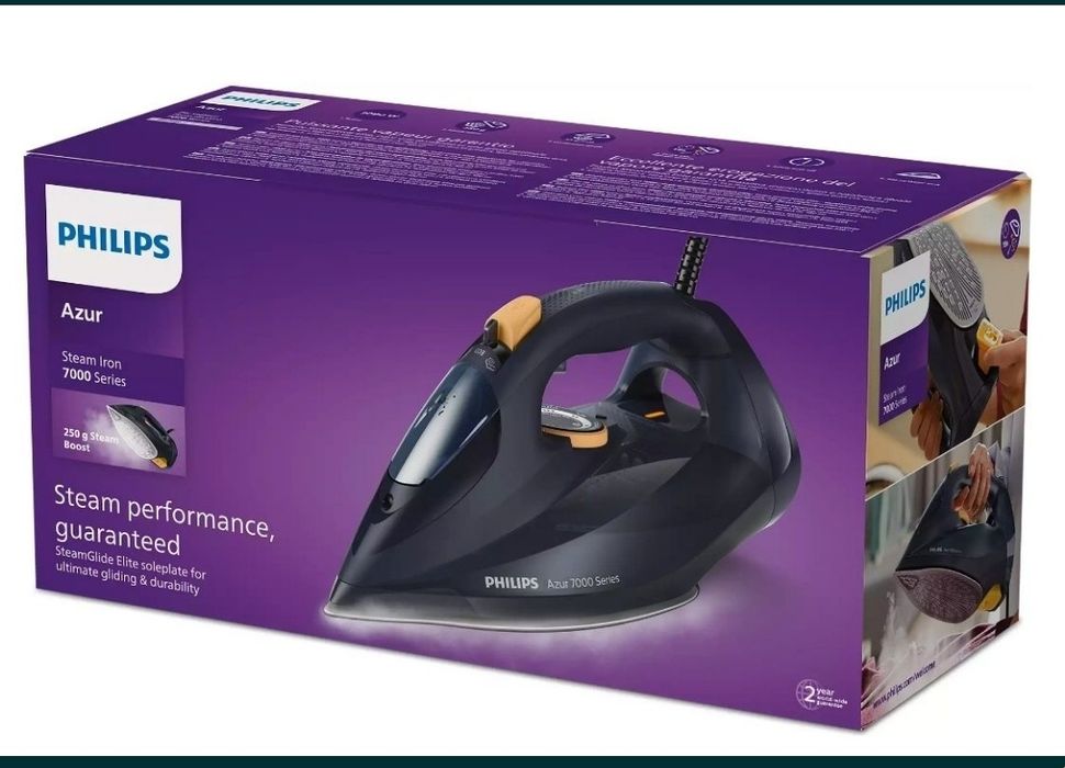 Утюг Philips DST7060 — 3000Вт, мощный паровой удар, SteamGlide
