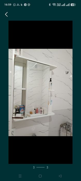 Шкафчик с зеркалом в ванную