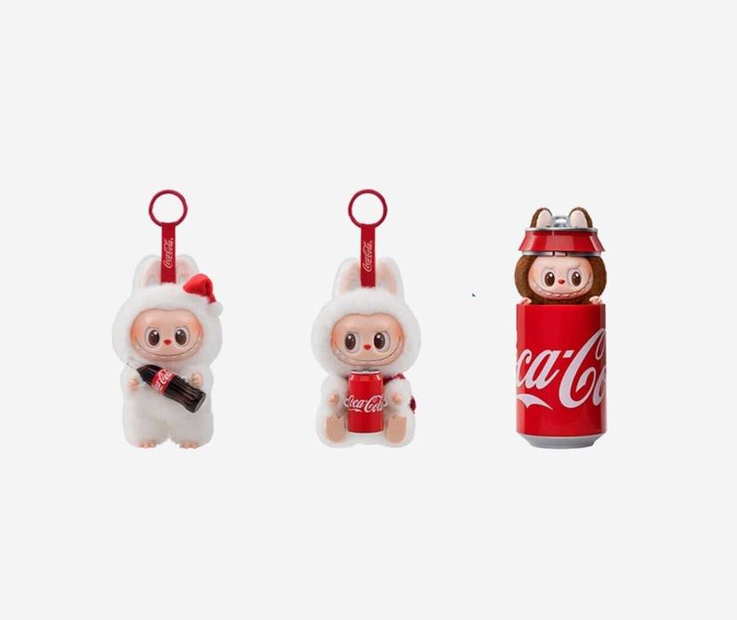 POP MART The Monsters Labubu Coca-Cola Лабубу ключодържател Кока Кола