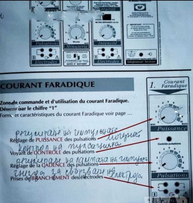 Френски уред за електротерапия