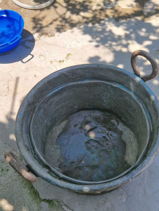 Cazan din cupru masiv, 50L, pentru bulion, gem etc