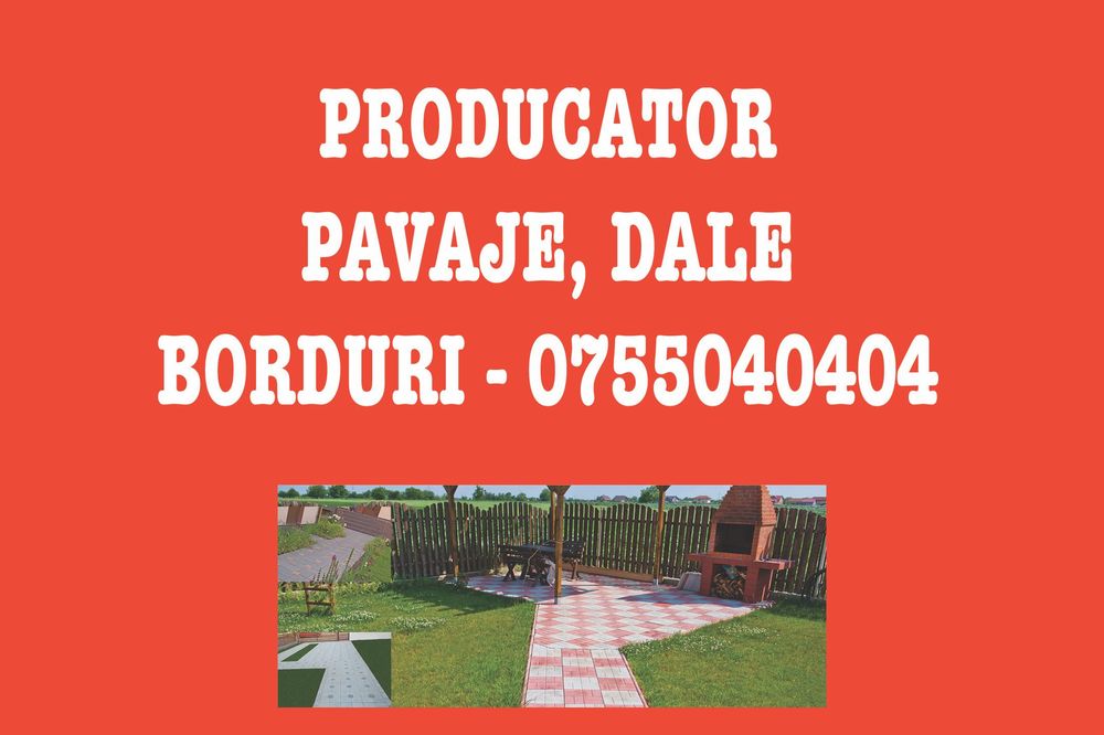 Pavaj, Pavele, Borduri, Dale pentru gradina Montaj pavaj