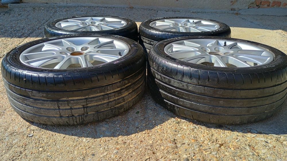 Джанти оригинални BBS 17" 5x110mm + подарък добри летни гуми Goodyear 225/45/17"