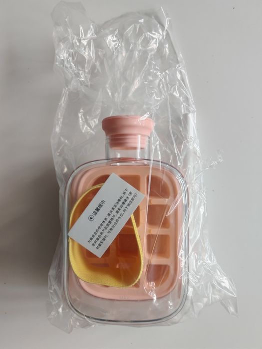 Sticla cu gheata 2 in 1 cu pai si cuburi reutilizabile 500 ml