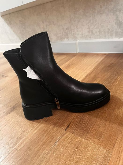 Сапоги кожаные зимние