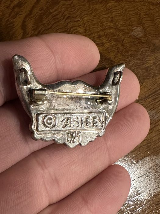 Broșa/Pandantiv din argint 925/vechi - porumbel simbolul păcii Israel