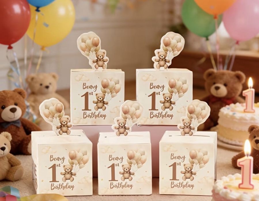 Украса нова за първи рожден ден 1 годинка мече