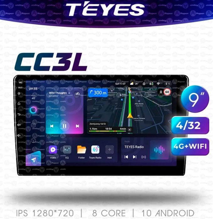 Продаётся автомобилний монитор TEYES CC3L 4/32  9-dyum. Почти новый.