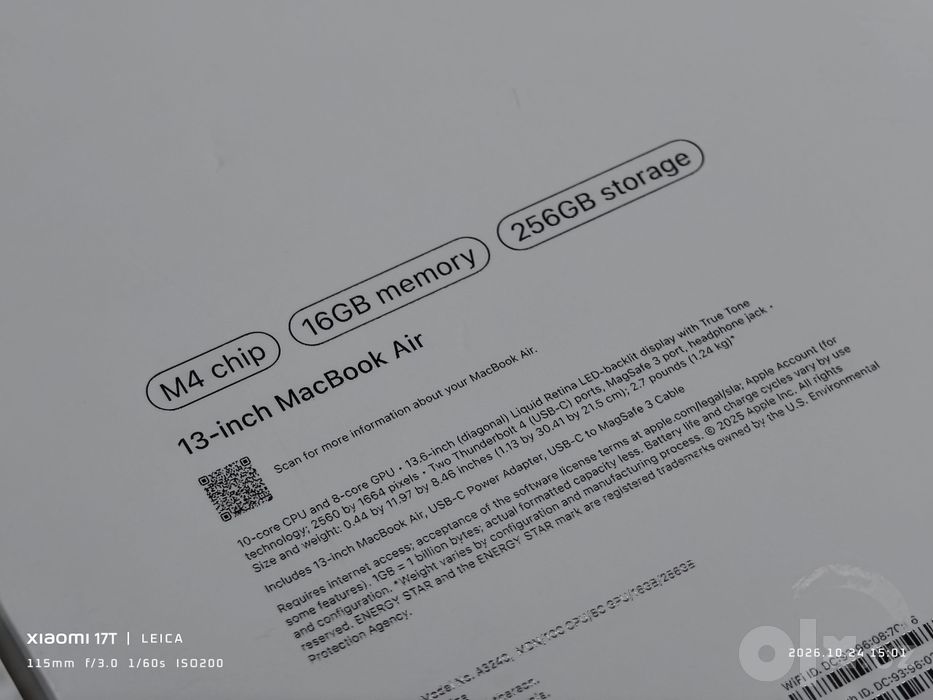 MacBook Air 13" M4 16/256GB