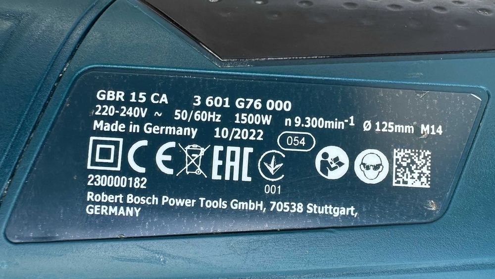 BOSCH GBR 15 CA - Машина за шлайфане на бетон 1500W