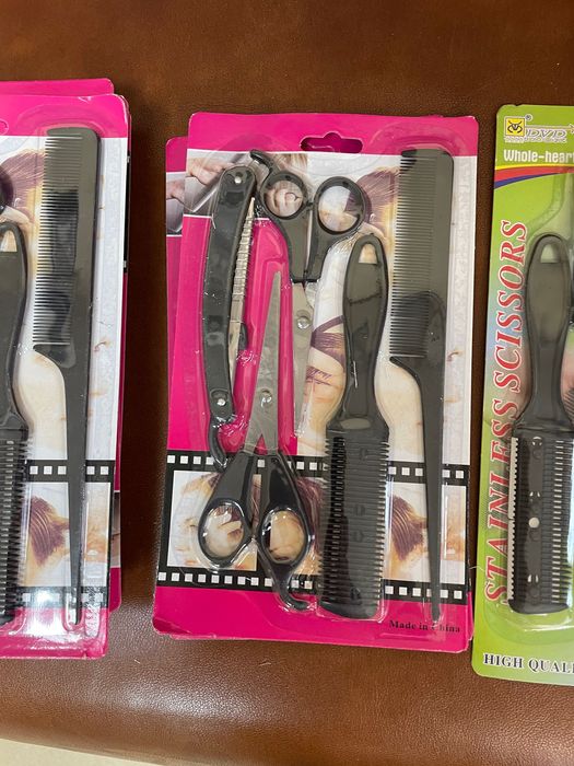 Фризьорски бръснарски ножици комплекти