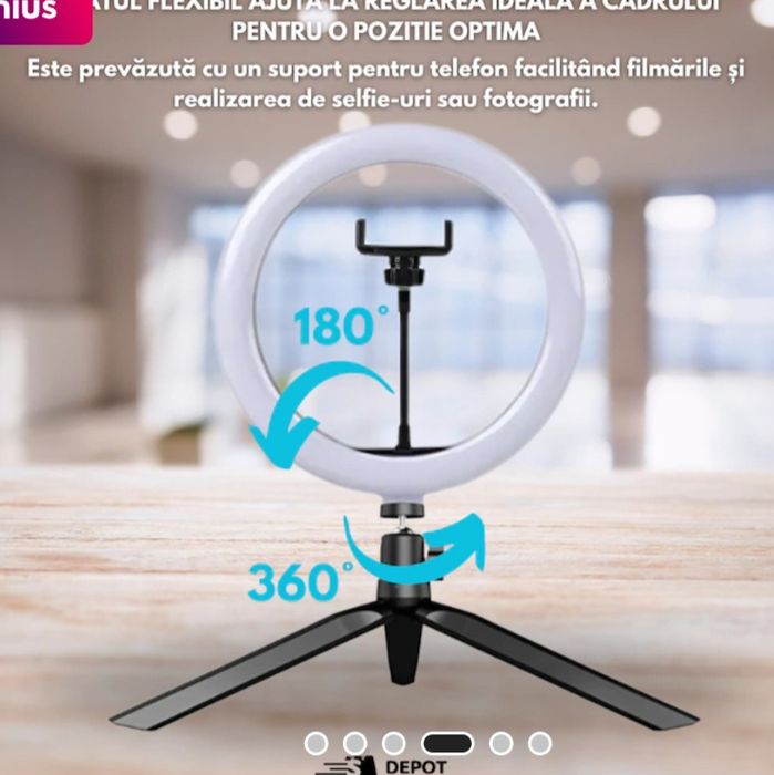 USB лампа с държач за телефон