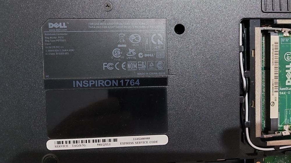 Laptop Dell Ispiron 1764 DEFECT