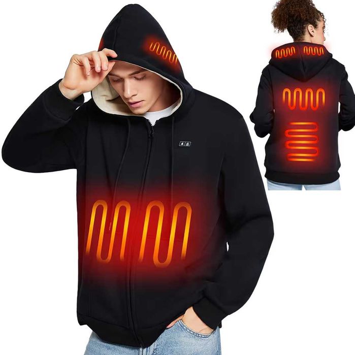 Hanorac încălzit 10000mAh 3 trepte temperatură 6 zone încălzire unisex