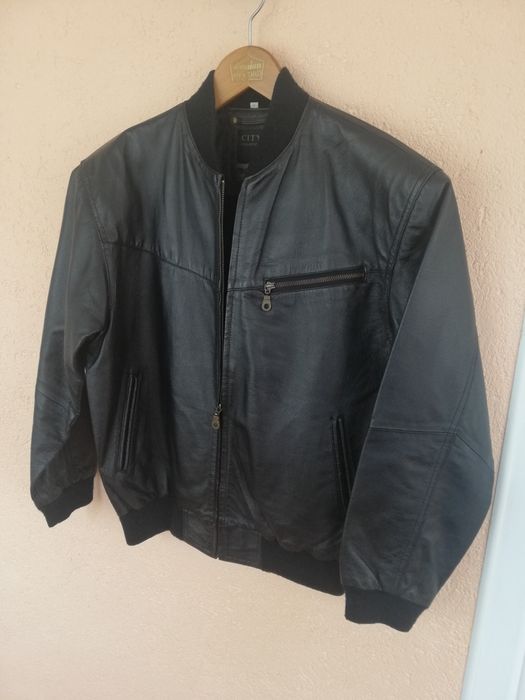 Geaca piele bărbati Smooth bomber M