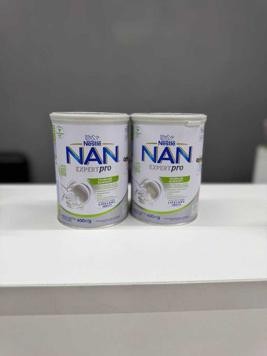 Nan 1,2,3,4, безлактозный, гипоаллергенный, тройной комфорт