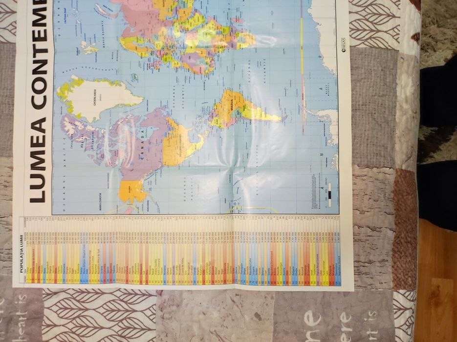 Hartă Lumea Contemporană