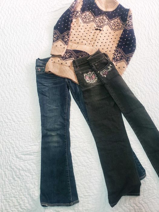 Туники и джинсовые брюки