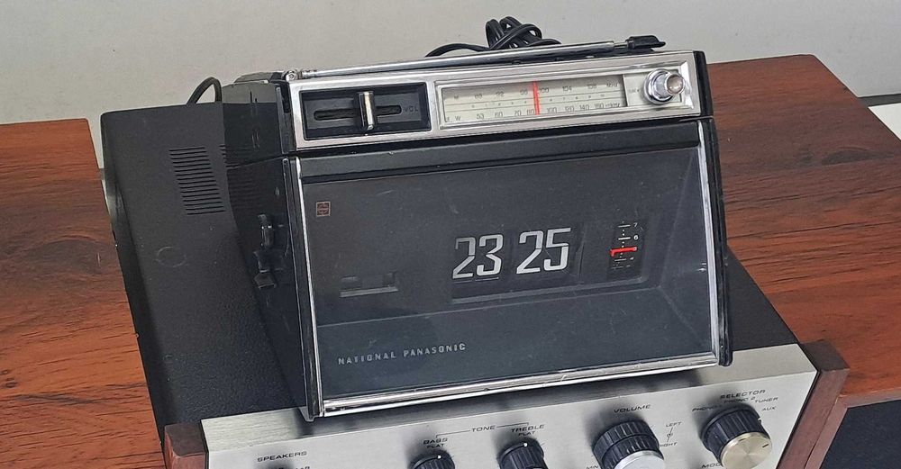 National Panasonic RC-6003B Radio Vintage Japan Flip Clock colectie