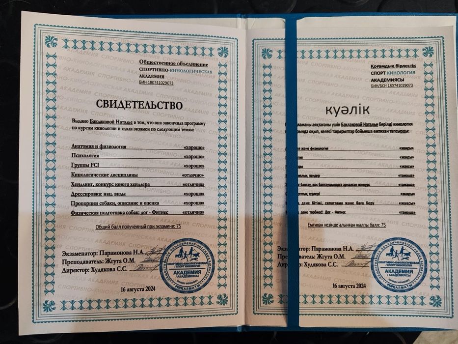 Сертифицированный кинолог