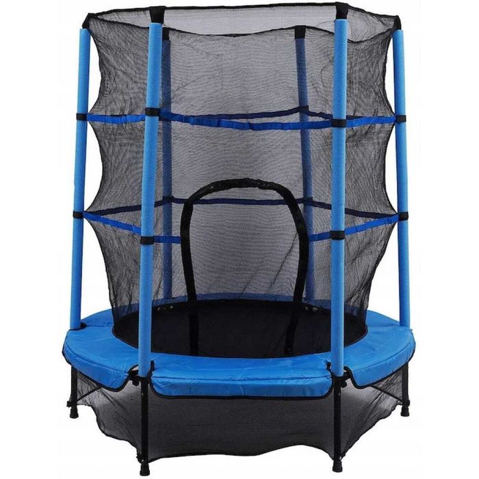 Мини батут с мрежа за безопасност – Компактен и забавен избор за деца