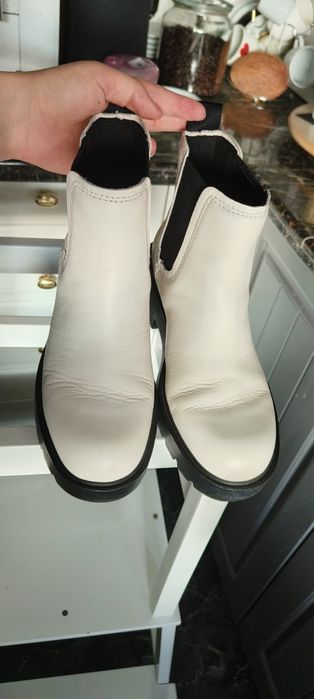 Ghete Chelsea UGG piele alb 37 originale