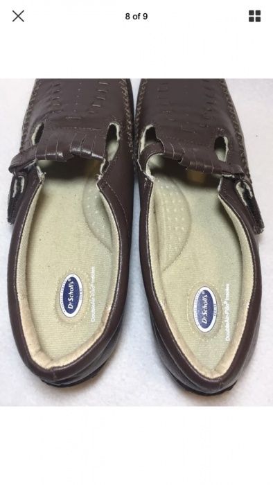 Dr. Scholl’s. Женские кожаные  мокасины - сандали из США раз. 42