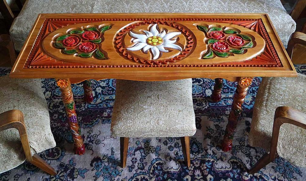 Холна масичка, дърворезба, ръчна изработка