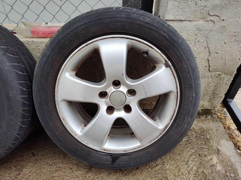 Лети джанти 16" 5х112  с 4 бр. летни гуми за VW, Audi, Skoda