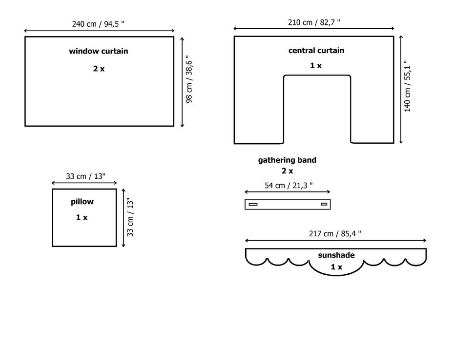 Пълен Комплект Кафяви пердета за камиони ДАФ МАН СКАНИЯ ВОЛВО ИВЕКО