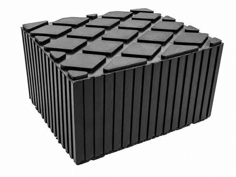 Гумен тампон квадратен за ножичен подемник 160x120х100 мм gebo tools