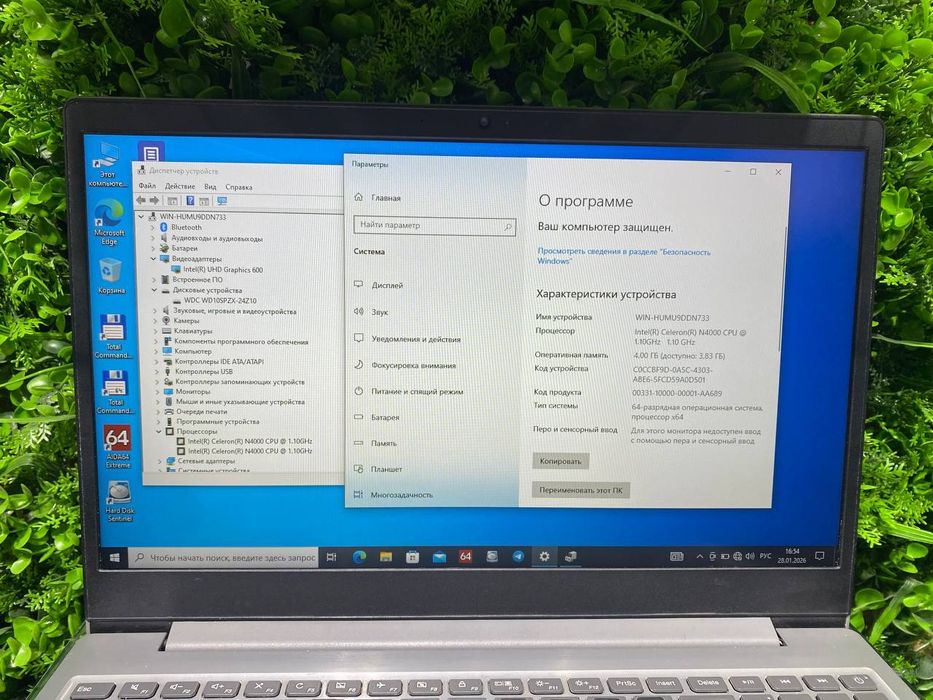Lenovo office noutbuk seleron N4000 4/1000GB holati yaxshi zoʻr