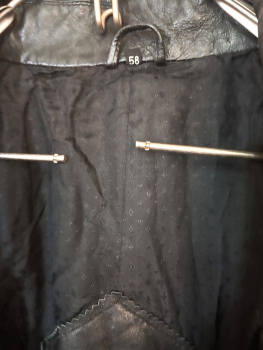 Кожанная куртка сюртук мужская.