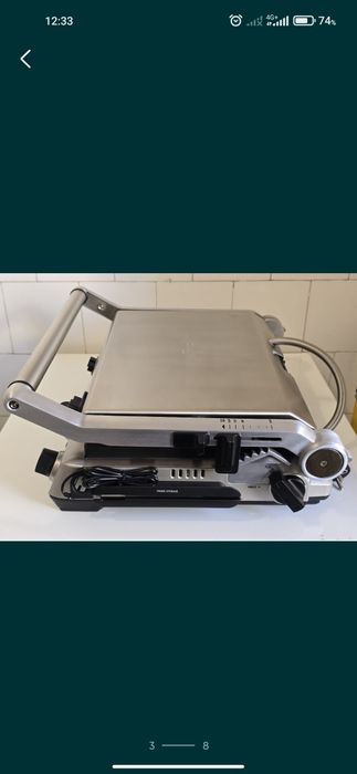Gratar electric SAGE Smart Grill Pro BGR840BSS, 2400W, argintiu-negru