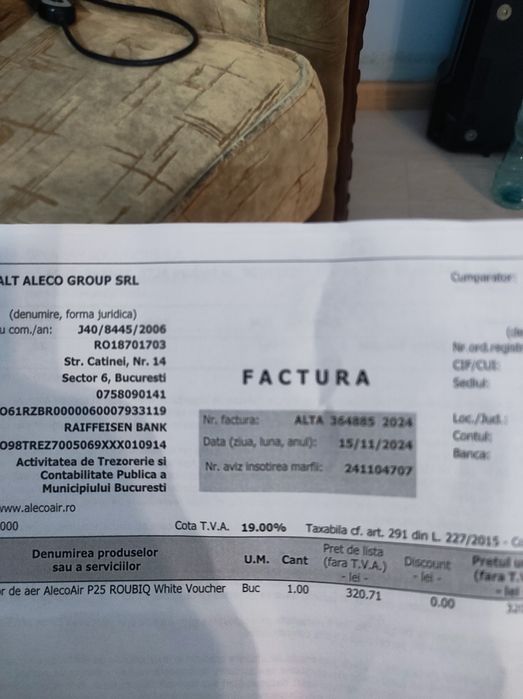 Purificator aer Alecoair Rubiq p25