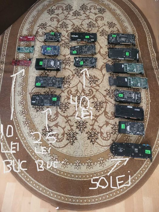 Lot Placi Video Nvidia GTX 1050TI, 980, AMD 470 8gb si altele