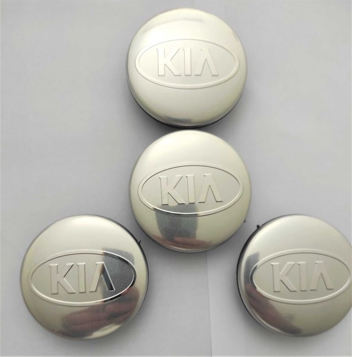 Капачки за Джанти за KIA 58 мм. Цвят: Сребристо и черно. НОВИ!
