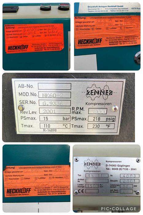 Винтов Компресор Renner RS 11*1,5 Кб*Сервизиран Редовно!!!11KW*10 Bar*
