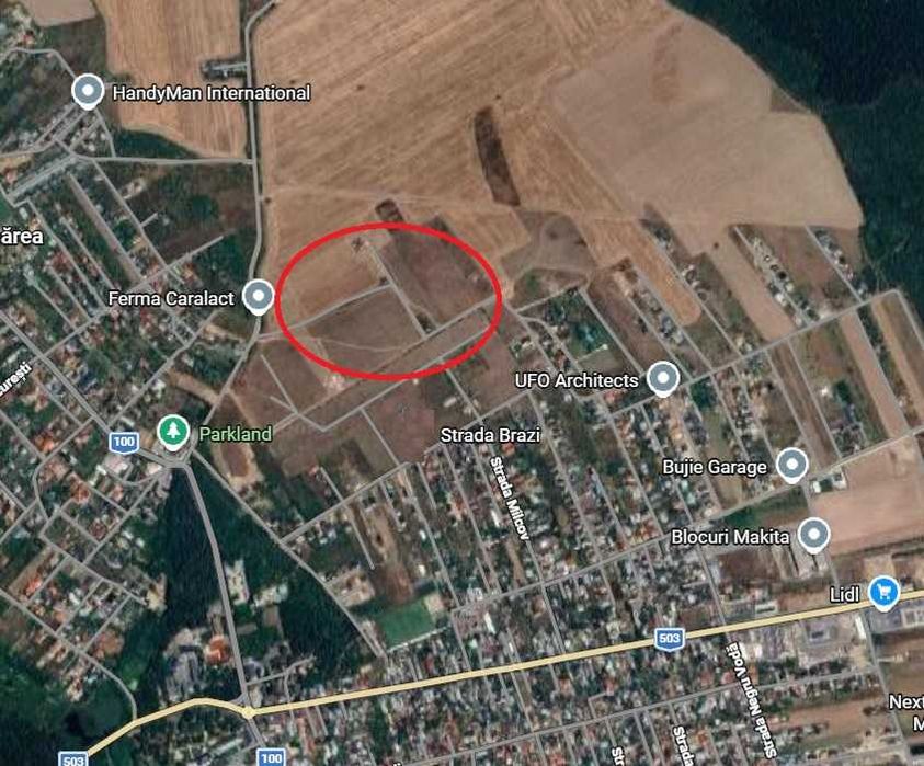 Teren Branesti-Pasarea, 733 mp, dubla deschidere